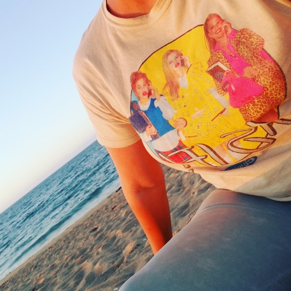 NEW  CLUELESS Custom Tan Crop top